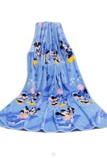 Kinderdekens Mickey Mouse & Minnie Mouse Fleece Kinderdeken 150x220 cm - blauw