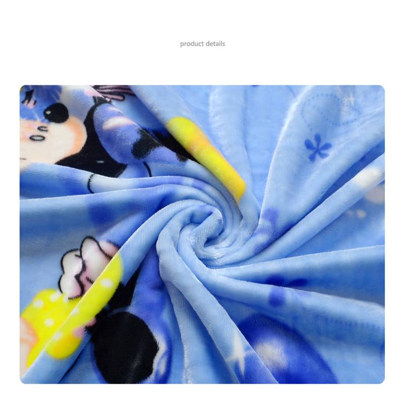 Kinderdekens Mickey Mouse & Minnie Mouse Fleece Kinderdeken 150x220 cm - blauw