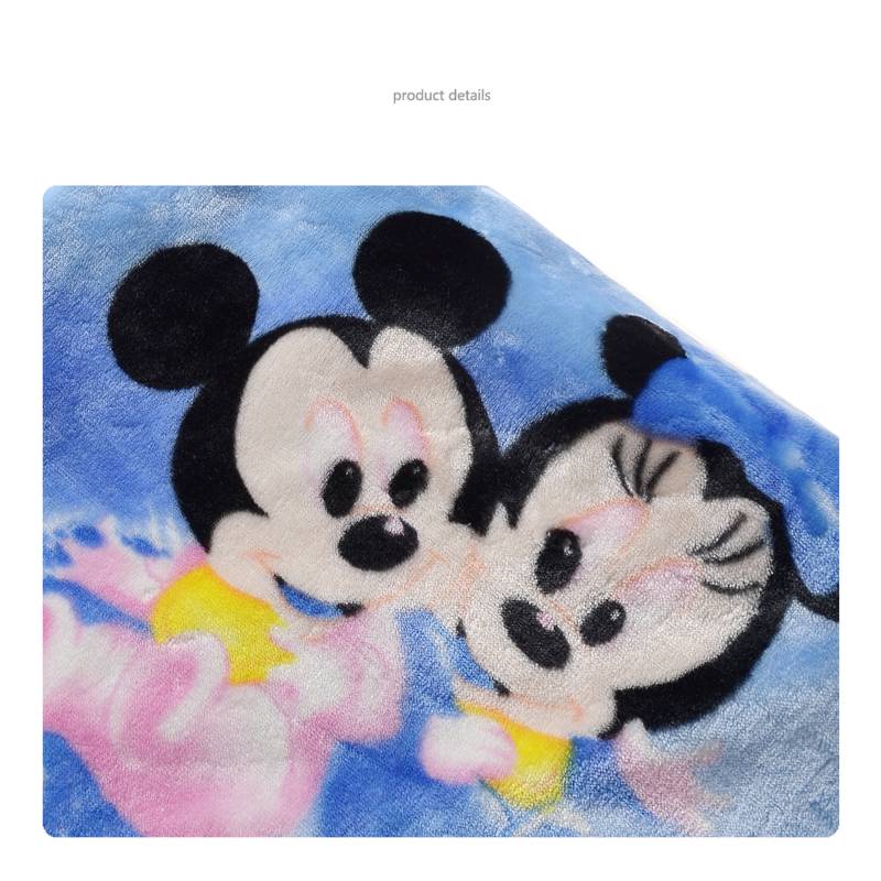 Kinderdekens Mickey Mouse & Minnie Mouse Fleece Kinderdeken 150x220 cm - blauw