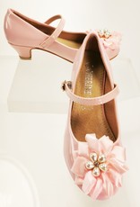 Meisjesschoenen Meisjesschoen - Spaanse schoentjes - lak - roze - parel bloem