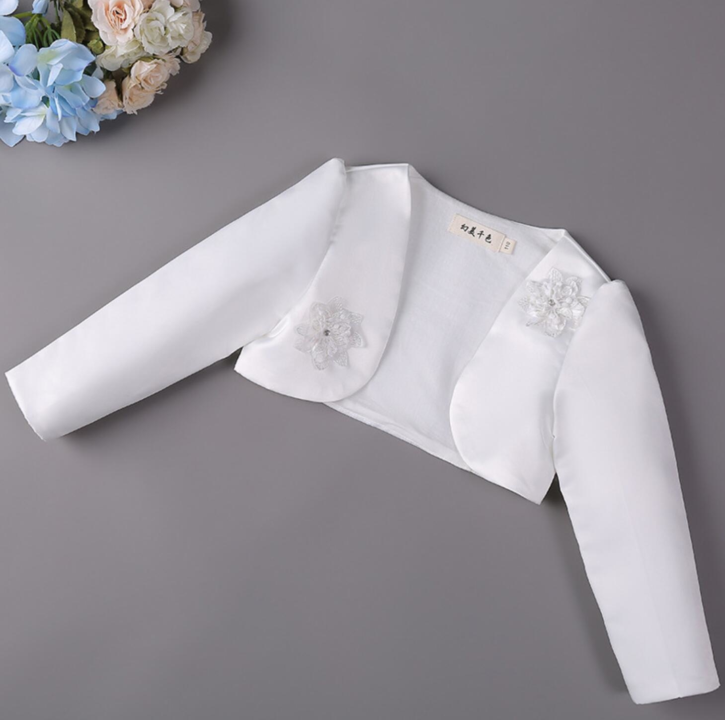 Meisjeskleding Meisjes Feestkleding - Bolero met lotusbloemen - gebroken wit