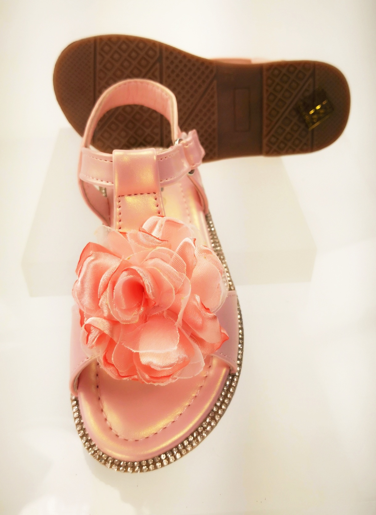 Meisjesschoenen Meisjesschoen - Sandalen - roze - bloem
