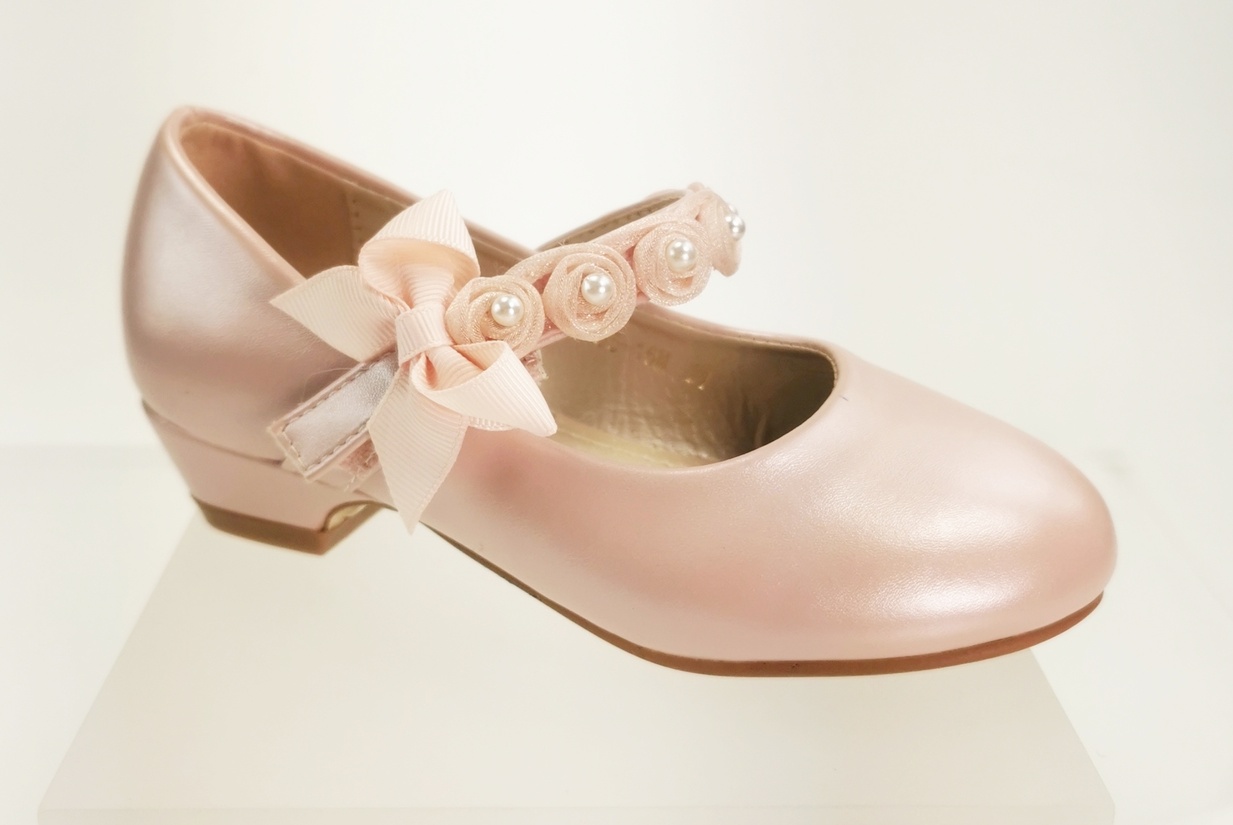 Meisjesschoenen Meisjesschoen - Spaanse schoentjes - roze - parels