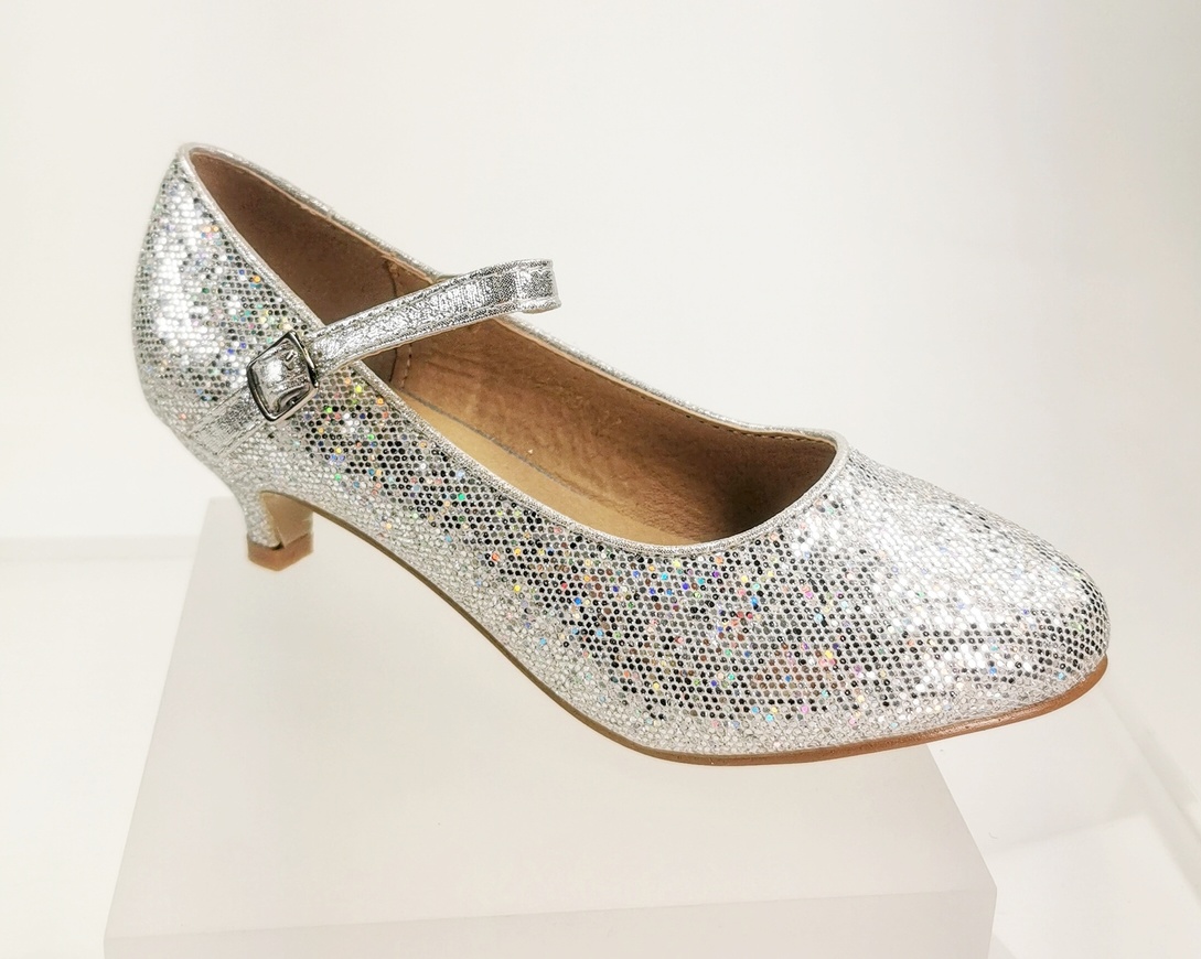 Meisjesschoenen Meisjesschoen - Spaanse schoentjes - glitter - zilver