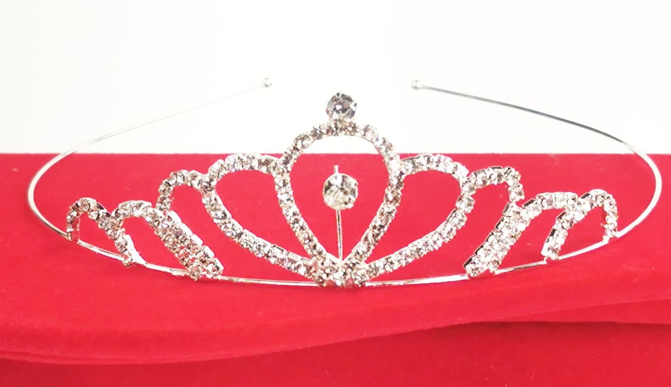 man Foto Onleesbaar Bruidsmode Kinderen - Accessoires - Strass Diadeem / Tiara - SD-14 -  LaraModa.nl