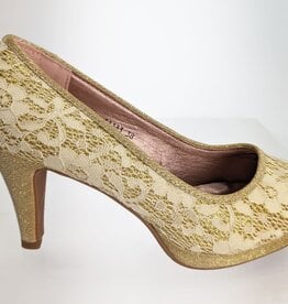 Meisjesschoenen Pumps - kant - goud