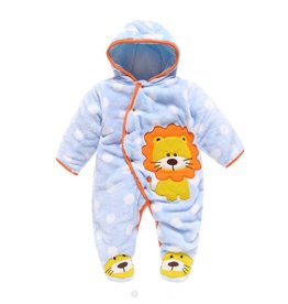 Babykleding Leeuwtje Boxpakje met capuchon 2 - blauw