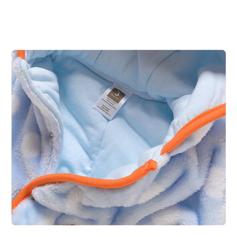 Babykleding Leeuwtje Jongens Boxpakje met capuchon 2 - blauw