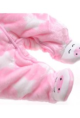 Babykleding Koe en Sterren Meisjes Boxpakje met capuchon - roze