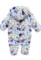 Babykleding Beertjes met Ballon Jongens Boxpakje met capuchon - blauw