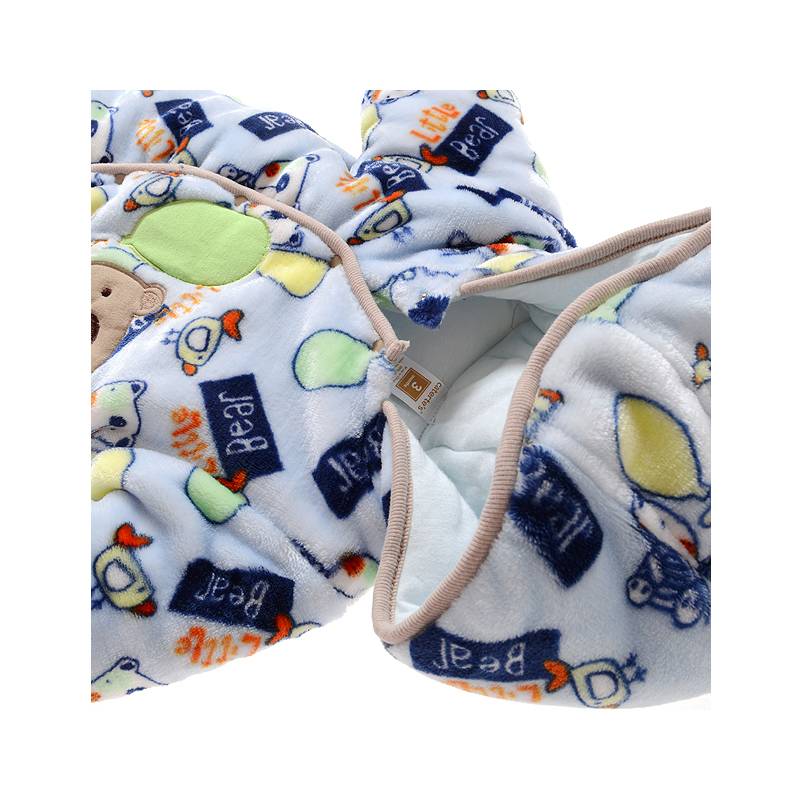 Babykleding Beertjes met Ballon Jongens Boxpakje met capuchon - blauw