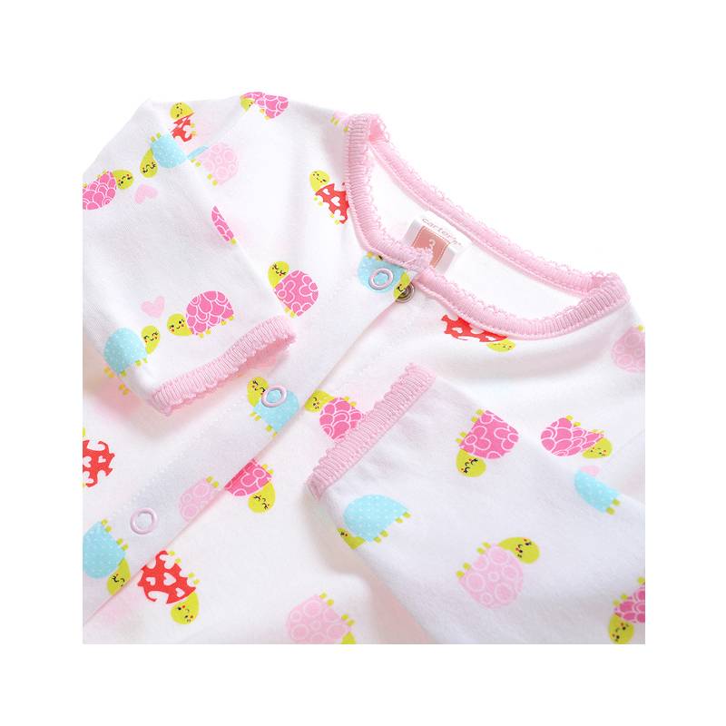 Babykleding Schildpadjes Meisjes Boxpakje - wit / roze