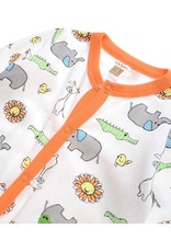 Babykleding Safari Dieren Jongens Boxpakje 2 - wit / oranje