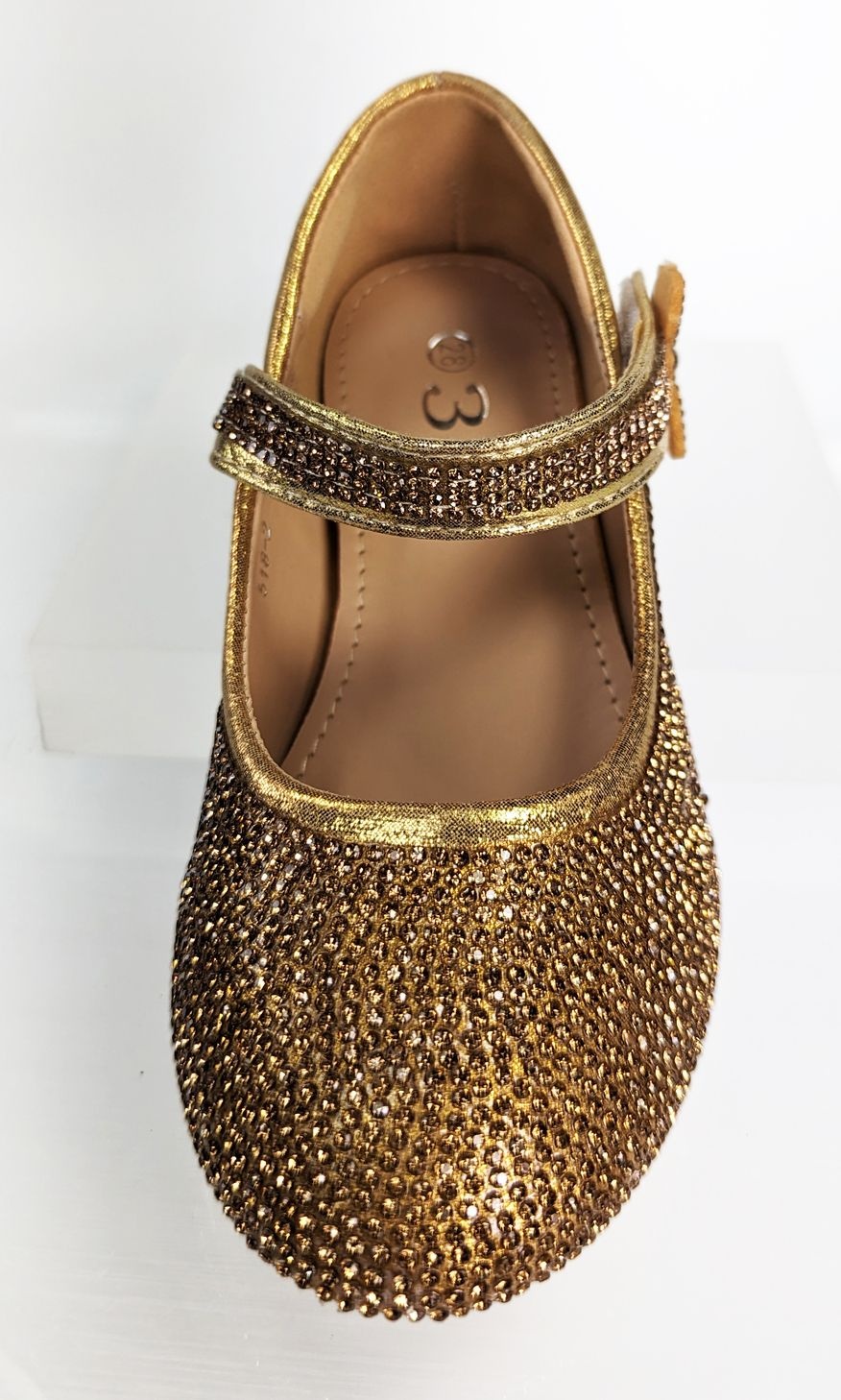 Meisjesschoenen Meisjesschoen - Spaanse schoentjes - strass steentjes - goud