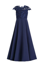 Meisjeskleding Meisjes Feestjurk Alexandra - navy blauw