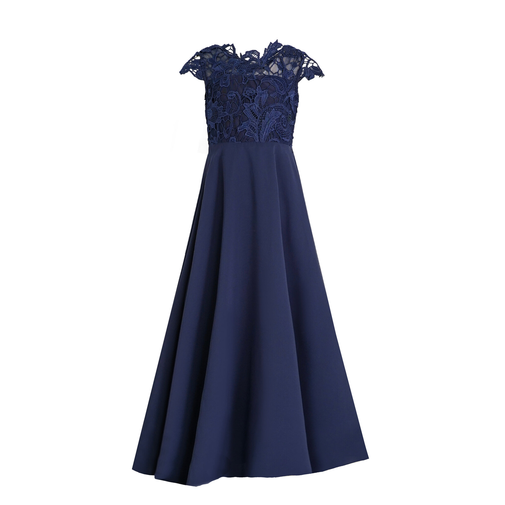 Meisjeskleding Meisjes Feestjurk Alexandra - navy blauw