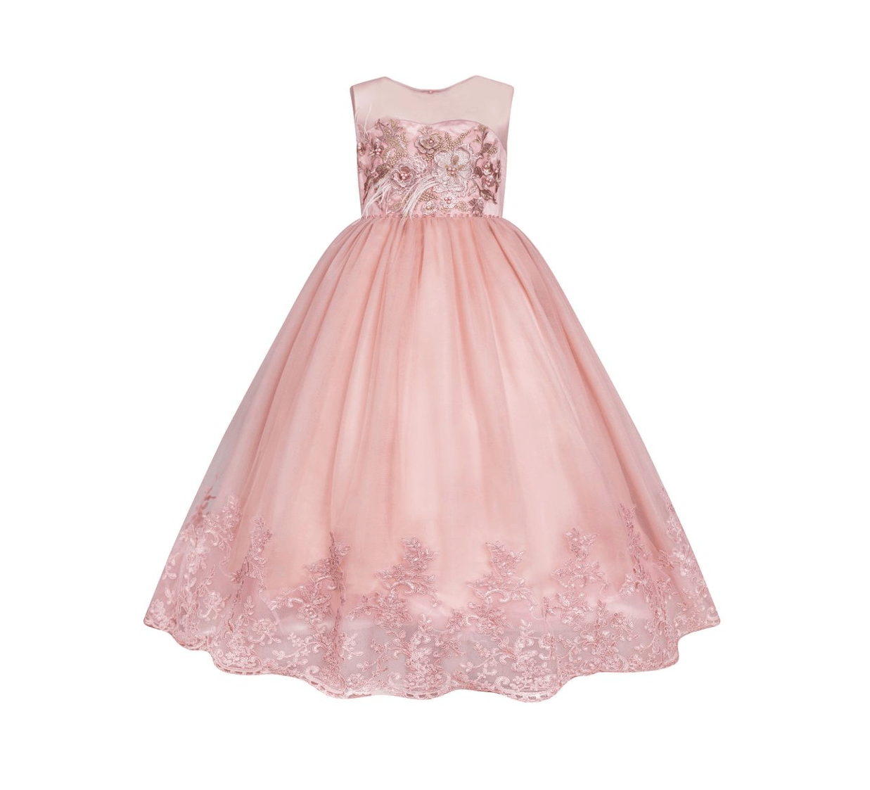 Meisjeskleding Meisjes Feestjurk Blossom - oudroze