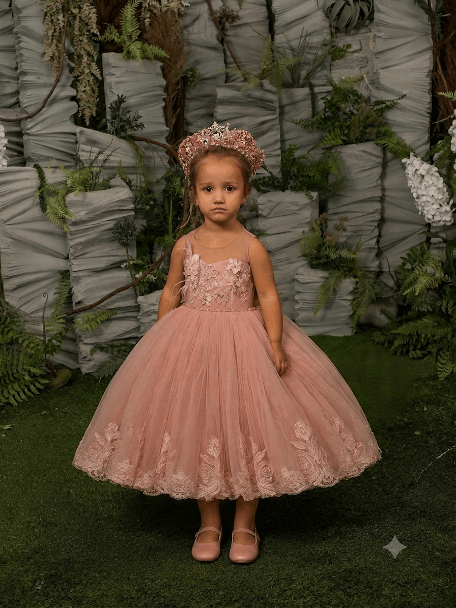 Meisjeskleding Meisjes Feestjurk Blossom - oudroze