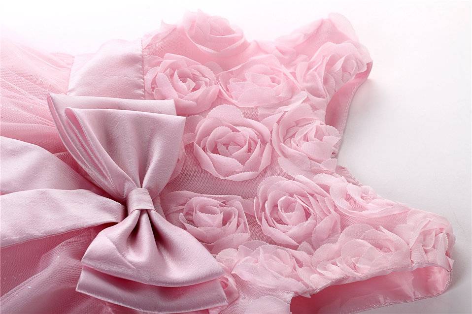 Meisjeskleding Meisjes Feestjurk Roos - roze
