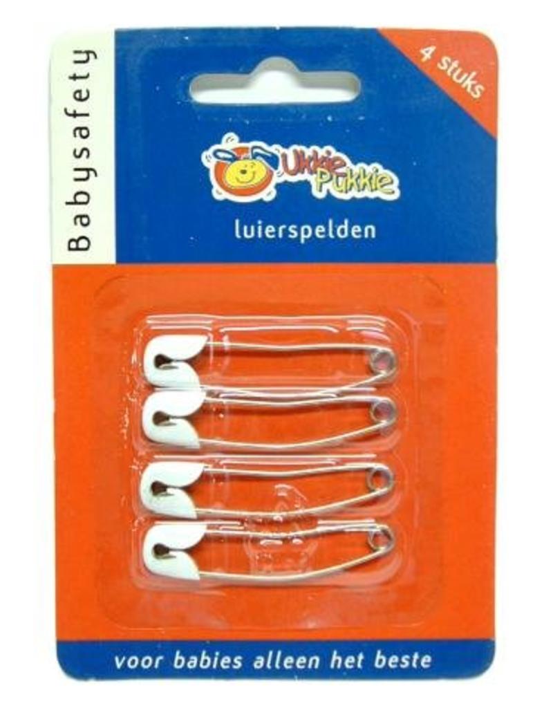 Veiligheidsspelden 5cm  wittecap kaart a 4 stuks