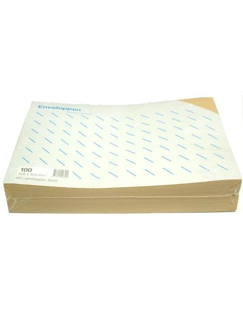 Envellop bruin100st 229x324mm