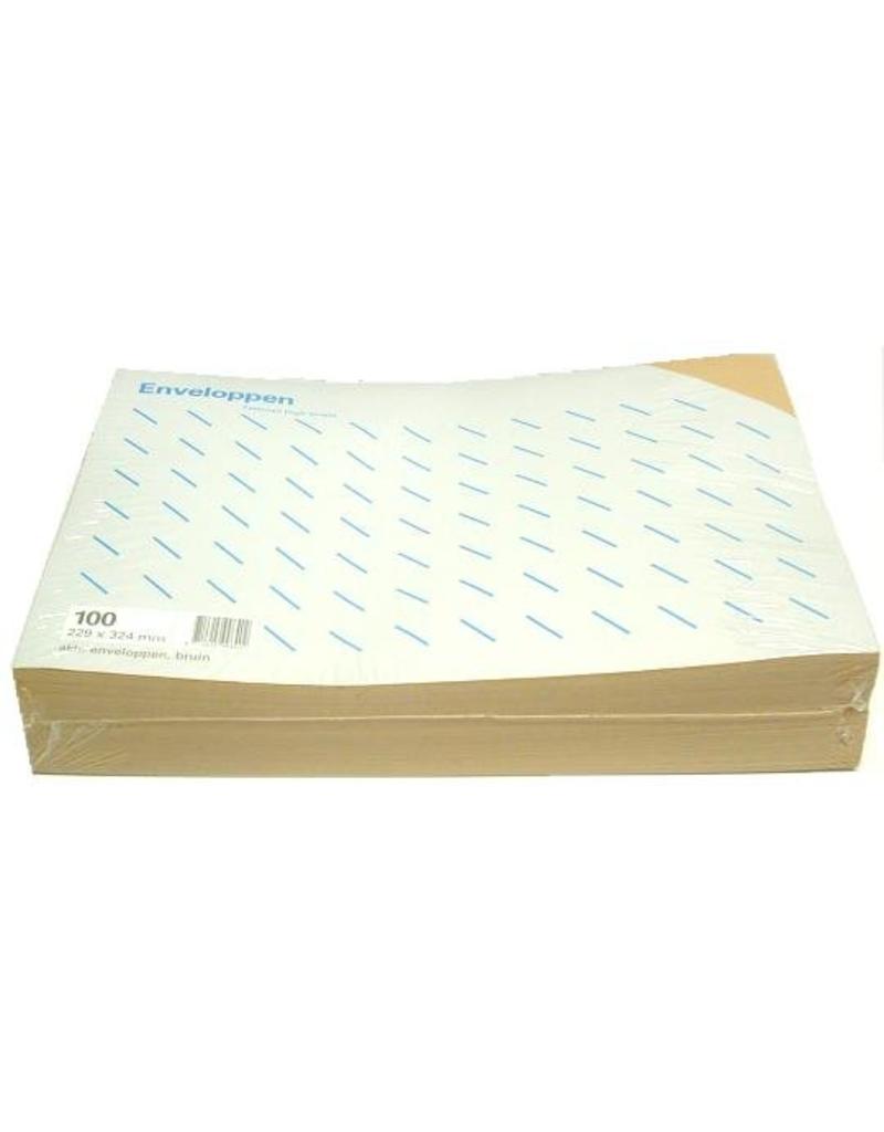 Envelop bruin100st 229x324mm