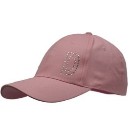 Cap Dames Roze met D in strassteentjes maat 58