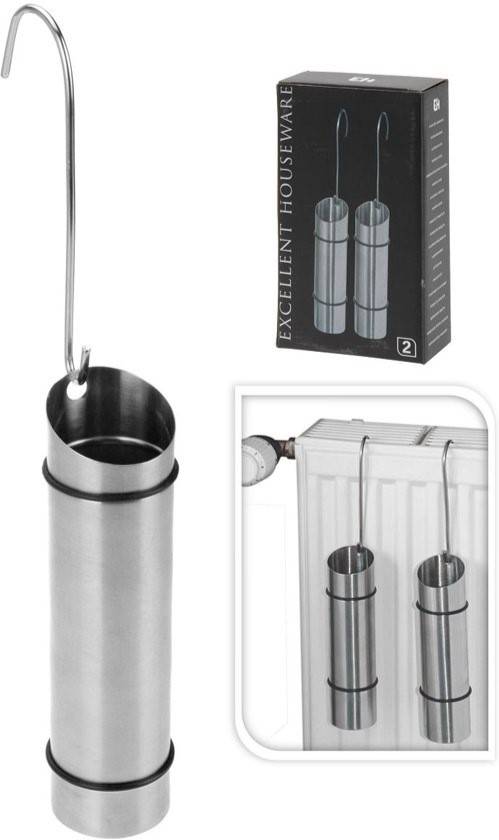 Waterverdamper RVS 20x5cm. set a 2 st.