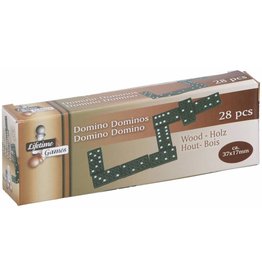 Lifetime Games Houten Dominospel 28 Stenen 35mm Zwart