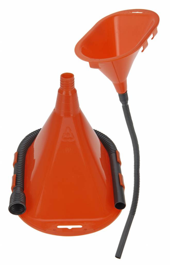 Trechter Oranje 20x13cm. met afneembare slang