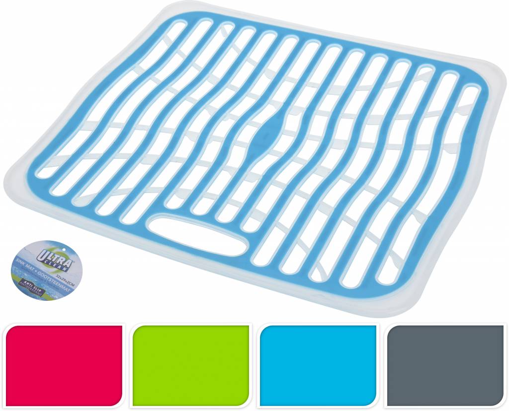 Gootsteenmat PP met topper 4 assortie kleur