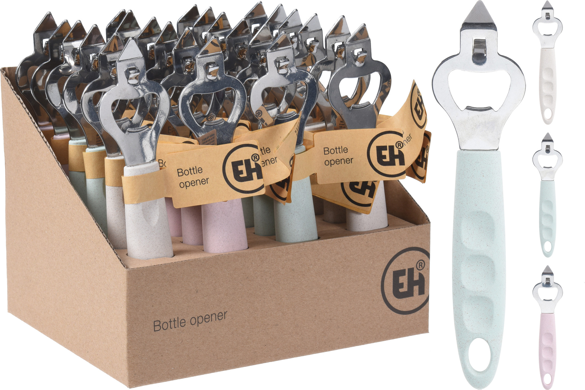 Flesopener RVS 3 assorti kleur