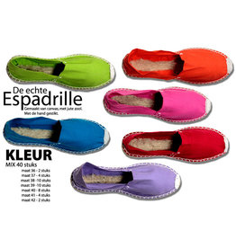 Espadrilles maat 36-42 assorti kleur