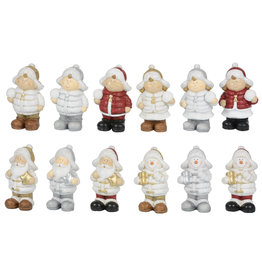 Kerstfiguur 14,5cm. 4 assorti model 3 assorti kleur