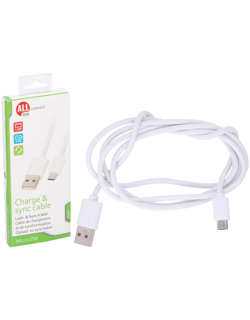 Oplaad en Data Kabel Micro Usb 1,2mtr