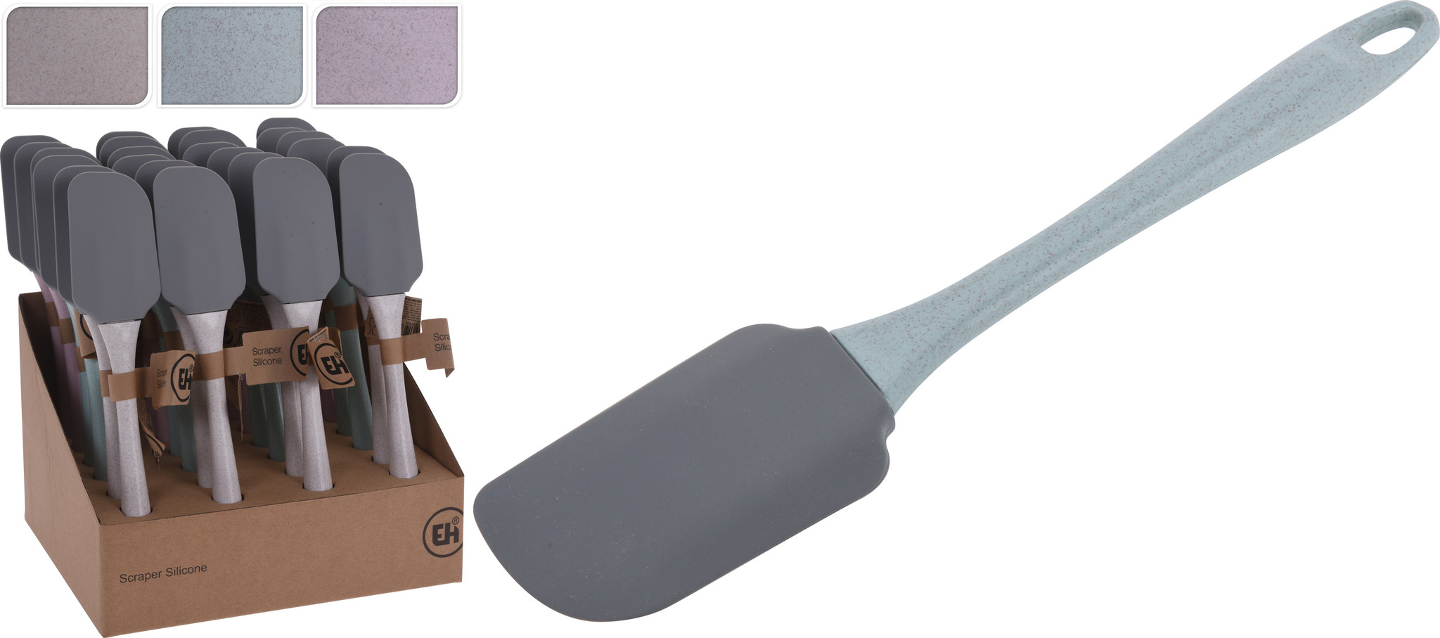 Pannenlikker Silicoon 25cm 3 assorti kleur