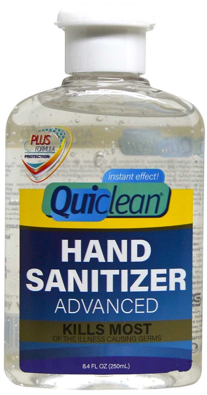 Quiclean Hand Sanitizer Antibacterial Gel Alcohol 70% 250ml.