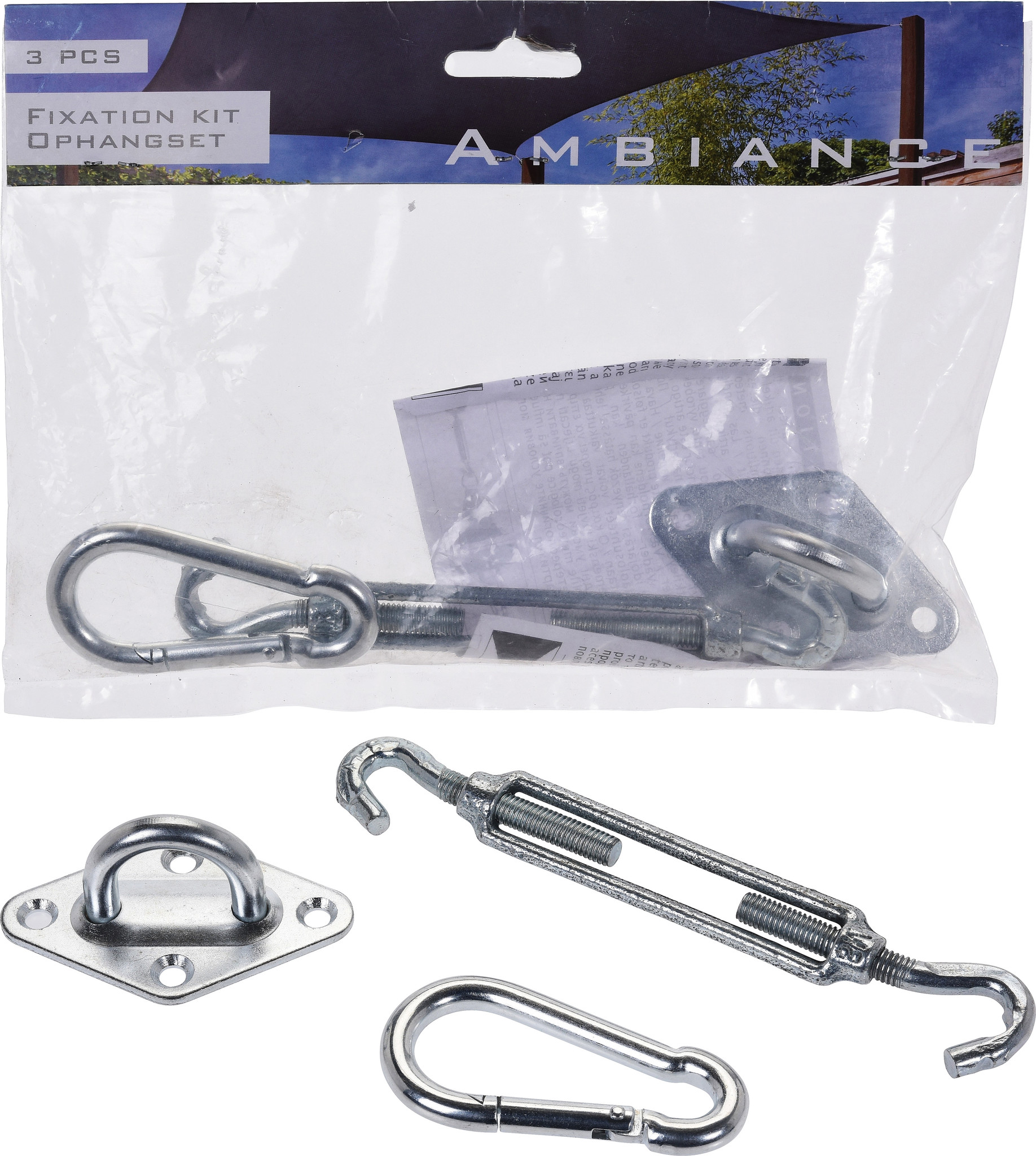 Schaduwdoek Accesoires set 3 delig