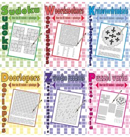 Puzzelboek voor Volwassenen A5 96 pagina's 6 assorti