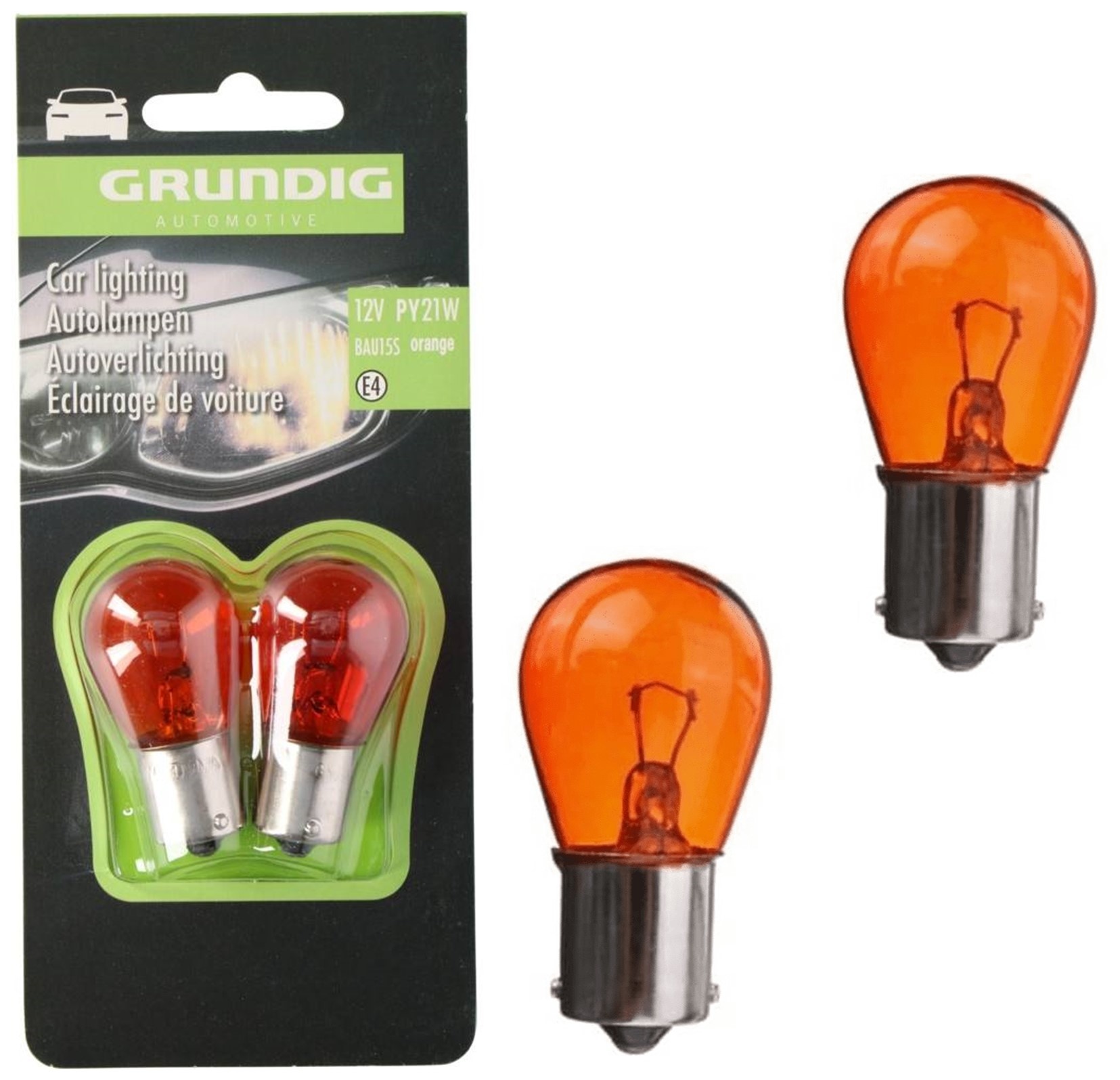 Grundig Autolamp Oranje PY 21W 12V 2 stuks