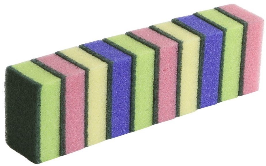 Schuursponsjes 10 stuks 90x60x30mm