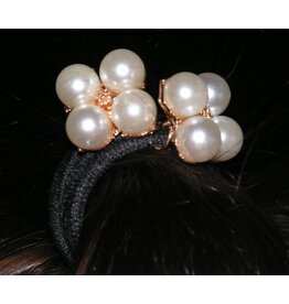 Haar Elastiek met 2x 4 parels