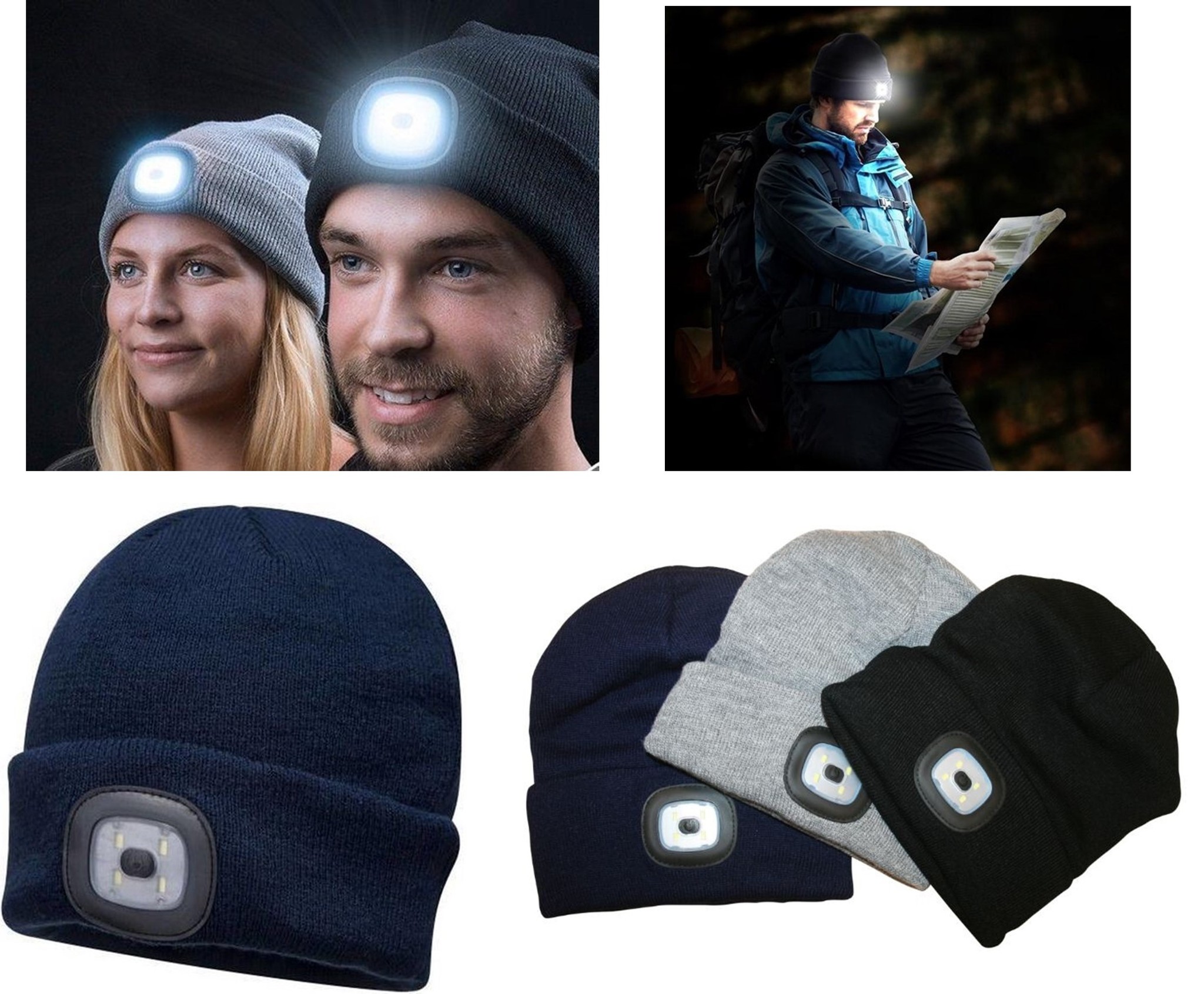 Muts met Led verlichting 3 assorti kleur