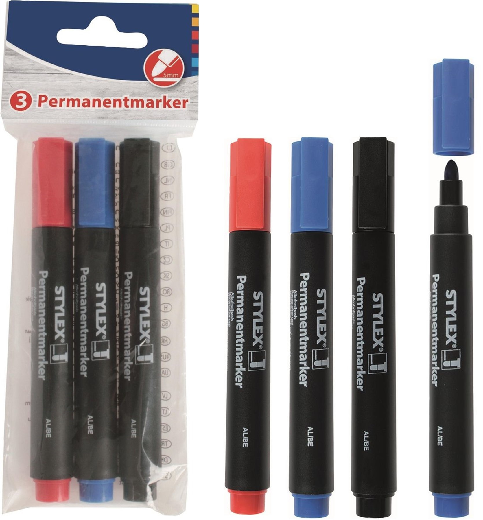 Permanentmarker 3 assorti kleur