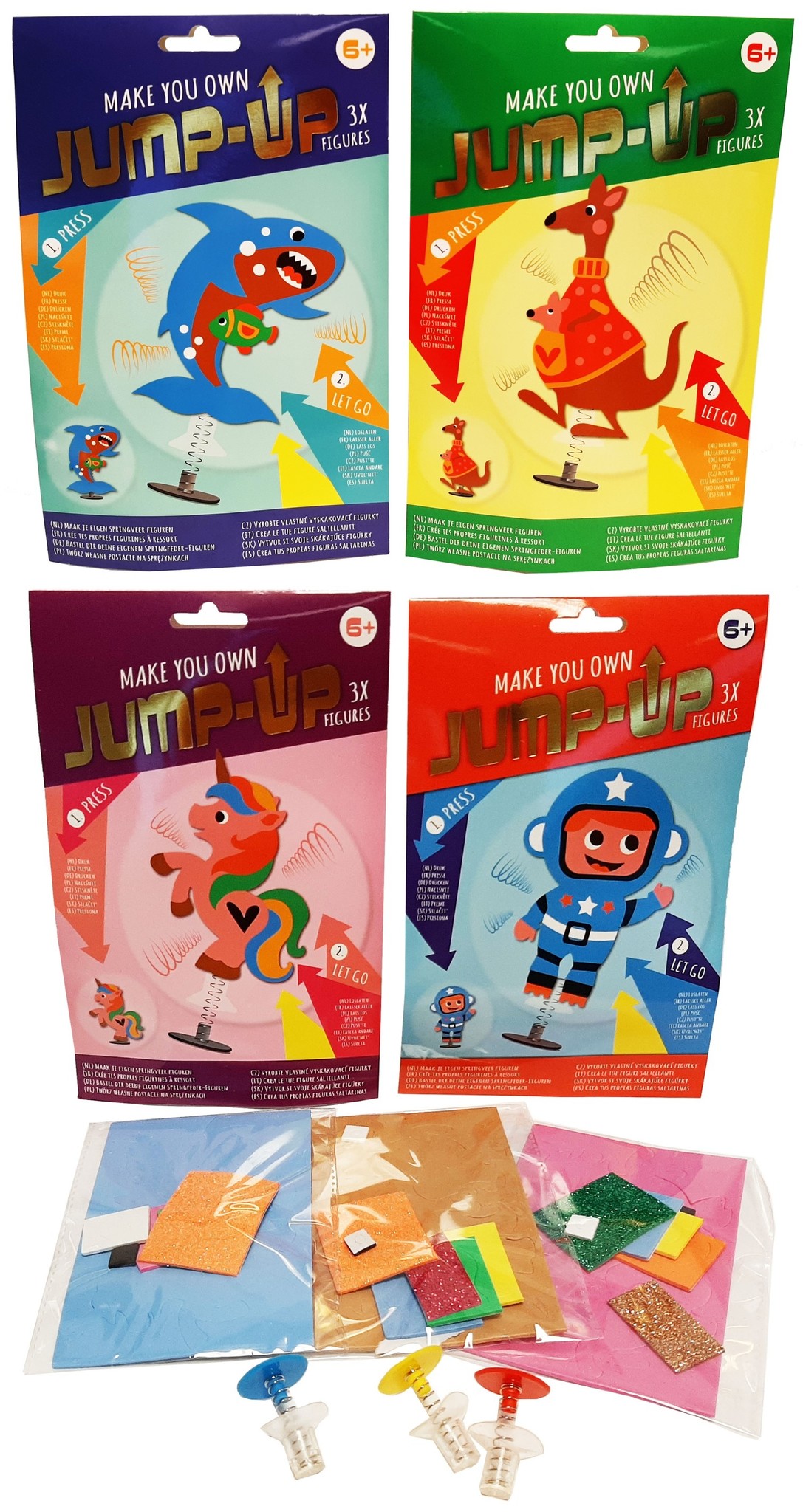 Maak je eigen springveer figuren 4 assorti model
