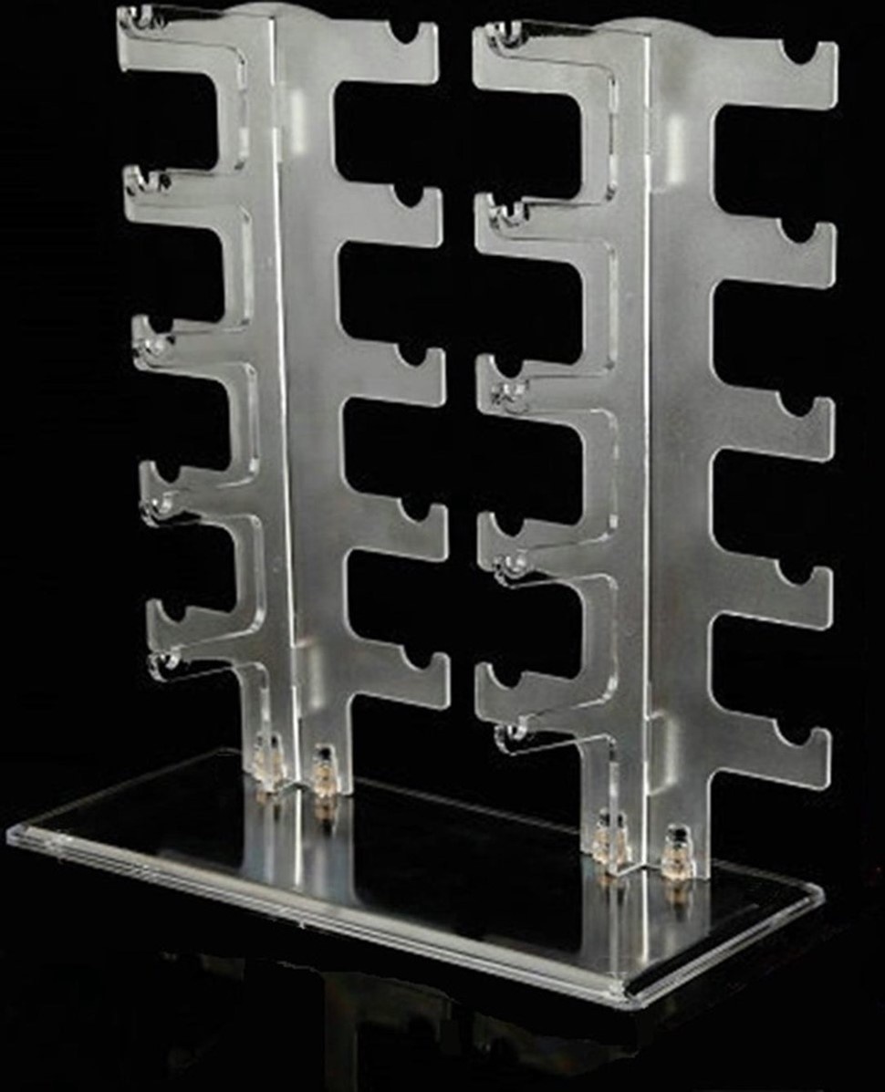 Housoutil Brilhouder brillenstandaard voor meerdere brillen zonnebrillen opslag kunststof brillenstandaard display rek voor brillen display organizer zwart