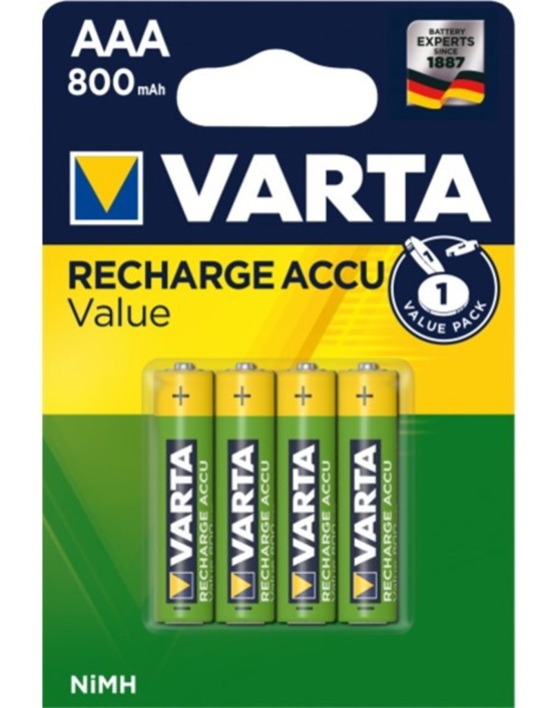 Varta Oplaadbare Batterij AAA 4 stuks 800mAh