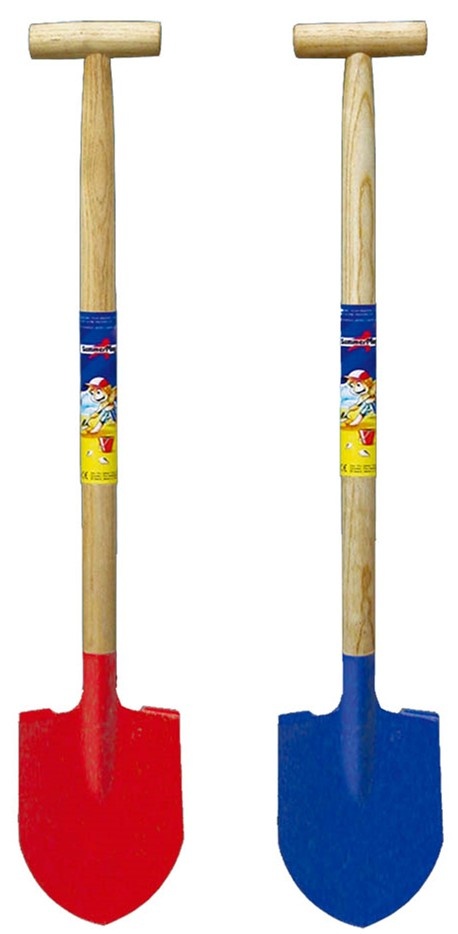 Schep Metaal/Hout Punt 70cm 2 assorti kleur