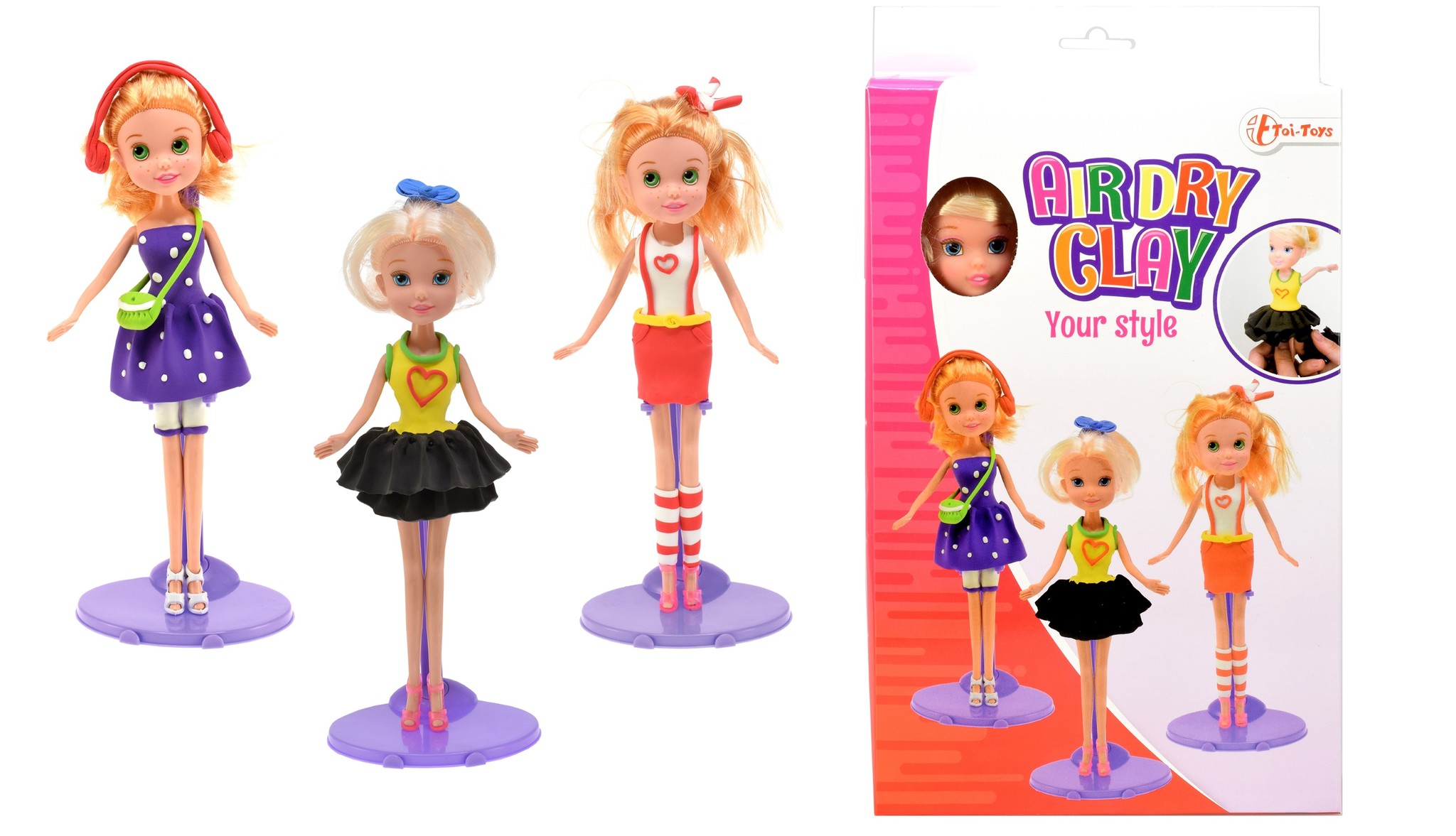 Maak zelf kleding van klei + tienerpop 2 assorti