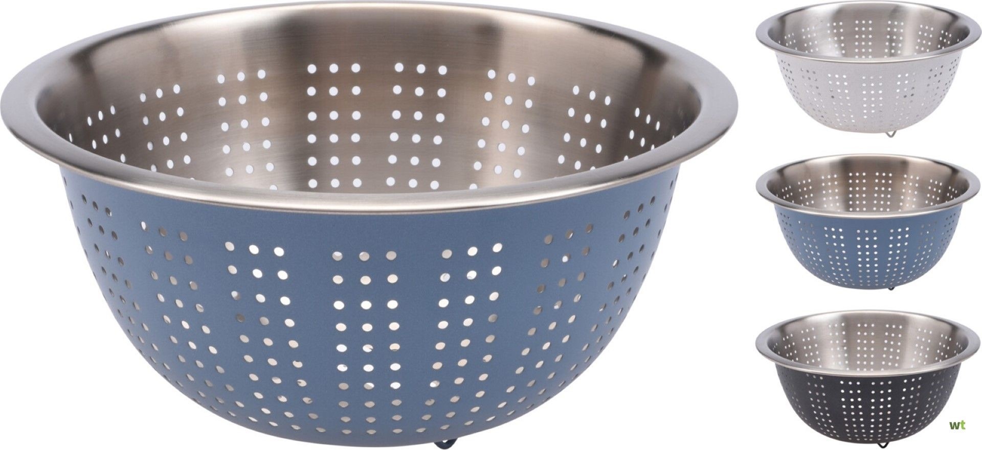 Vergiet RVS 24cm. 3 assorti kleur